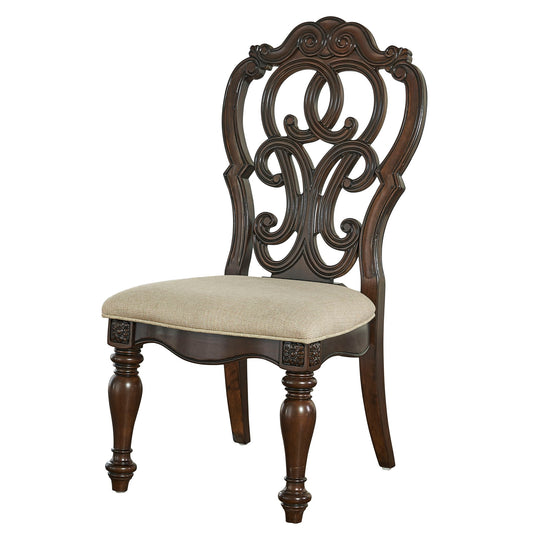Royale - Side Chair (Set of 2) - Dark Brown - Hornell Furniture Outlet