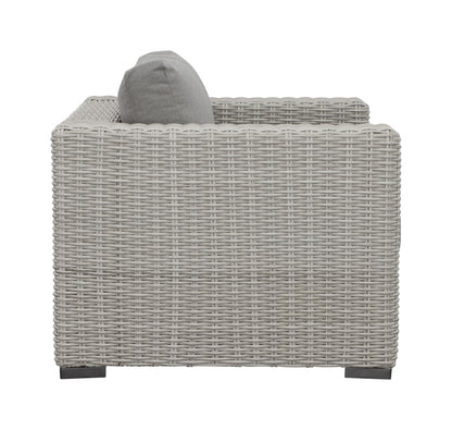 Blakley - Outdoor Lounge Chair (Set of 2) With Half - Round Wicker - Gray - Hornell Furniture Outlet
