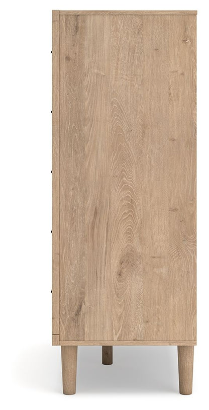 Cielden - Two - Tone - Five Drawer Wide Chest - Hornell Furniture Outlet