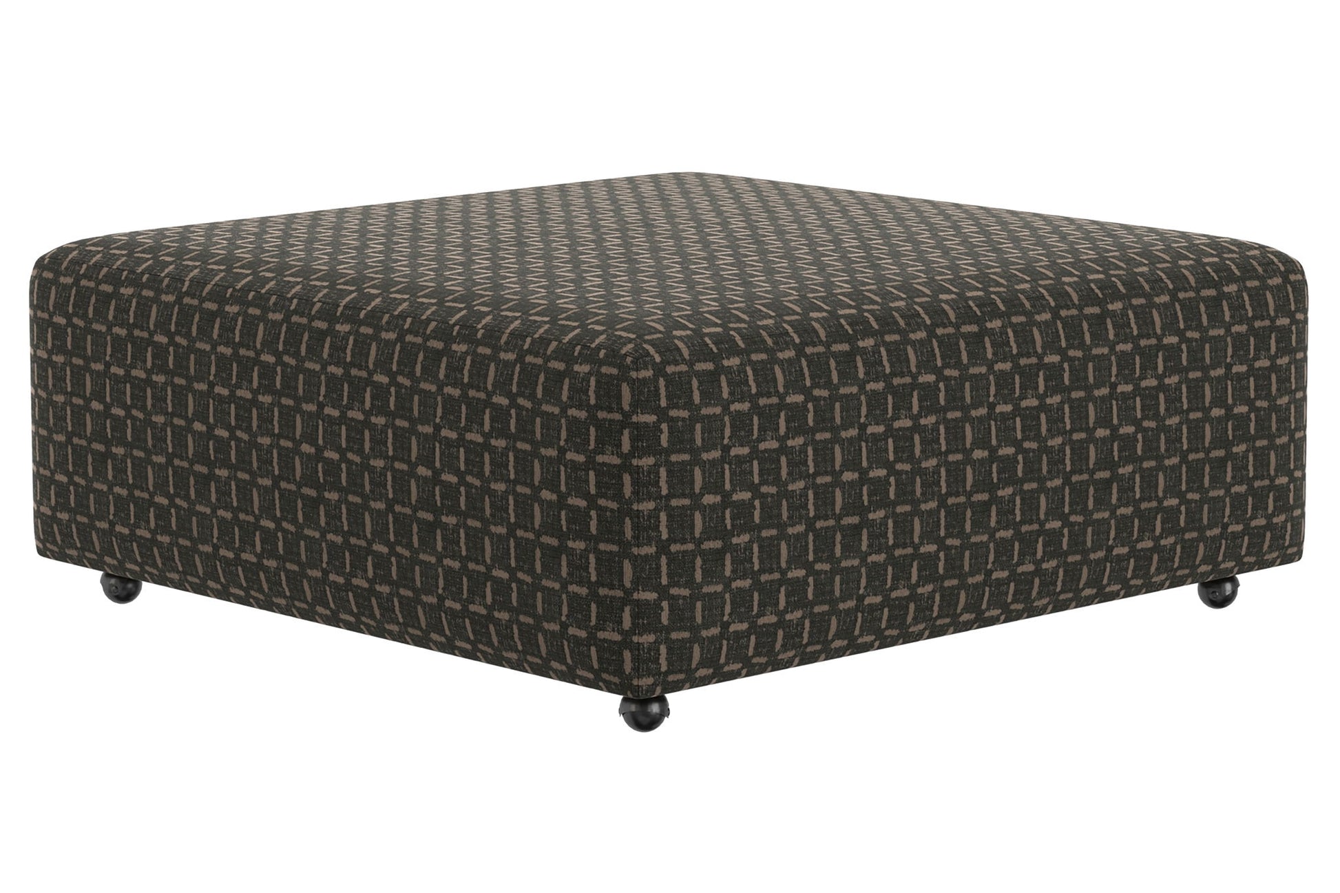 Royster - Castered Cocktail Ottoman - Walnut - Hornell Furniture Outlet