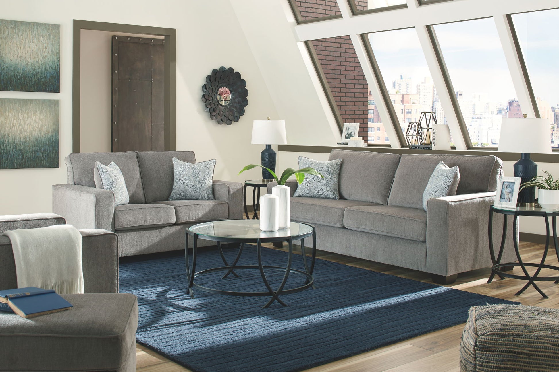 Altari - Chair With Ottoman - Hornell Furniture Outlet