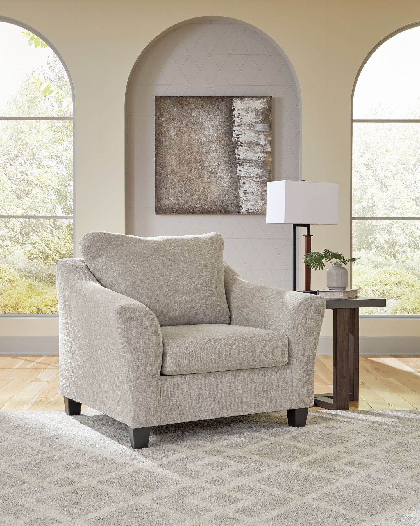 Willarae - 2 Pc. - Chair And A Half, Ottoman - Taupe - Hornell Furniture Outlet