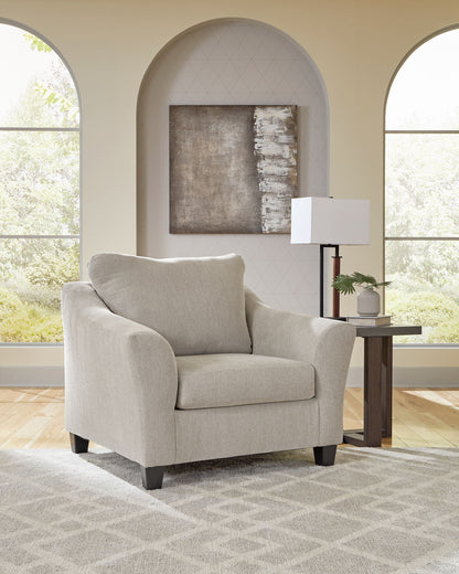 Willarae - 2 Pc. - Chair And A Half, Ottoman - Taupe - Hornell Furniture Outlet
