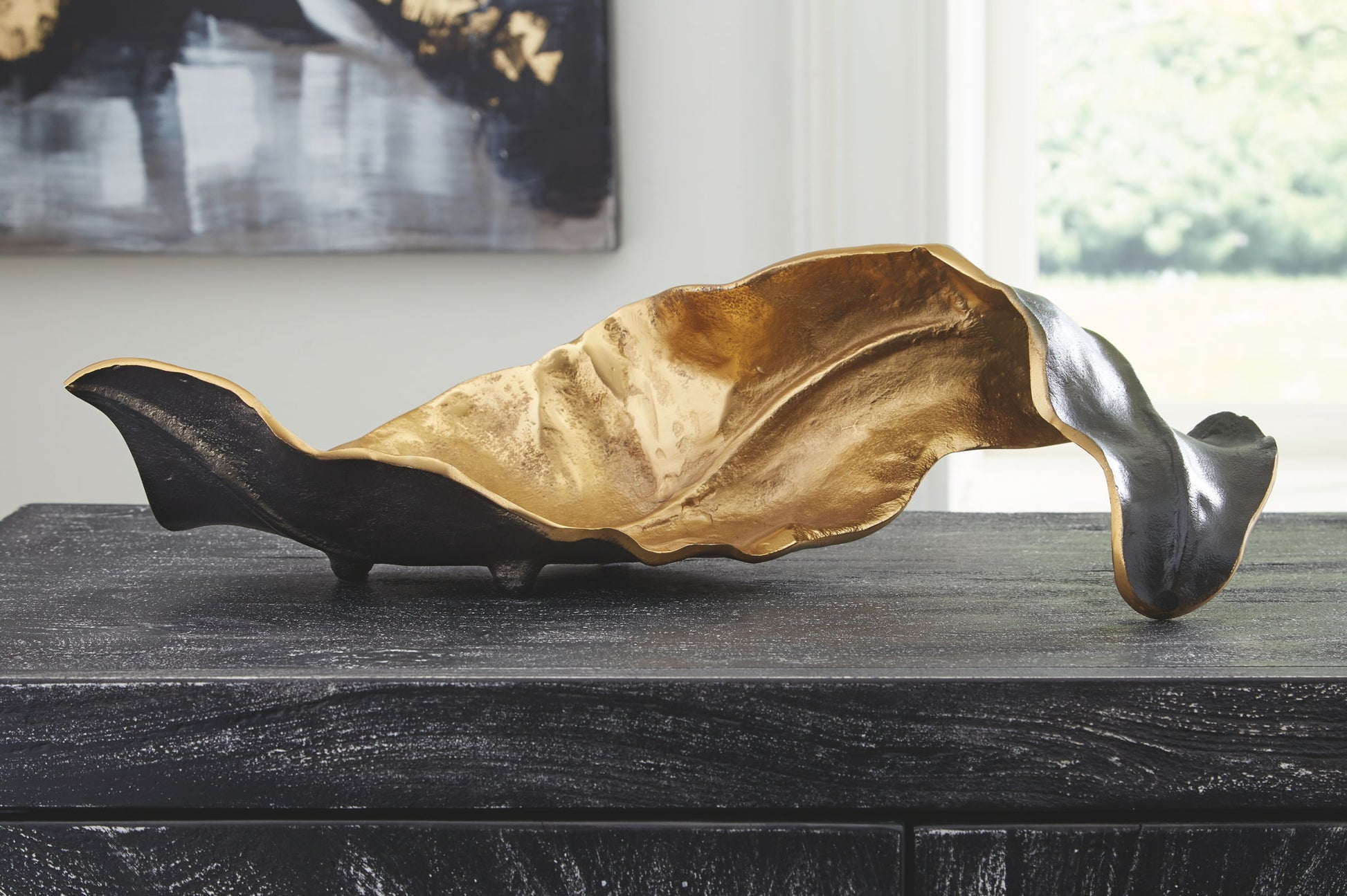Melinda - Black / Gold Finish - Sculpture - Hornell Furniture Outlet