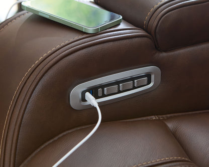 Knightington - Power Reclining Loveseat With Audio Seating - Hornell Furniture Outlet