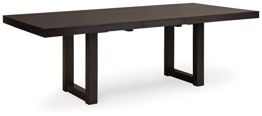Neymorton - Dark Grayish Brown - Rectangular Dining Room Butterfly Extension Table - Hornell Furniture Outlet