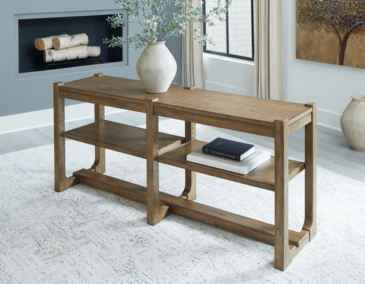 Cabalynn - Light Brown - Sofa Table - Hornell Furniture Outlet