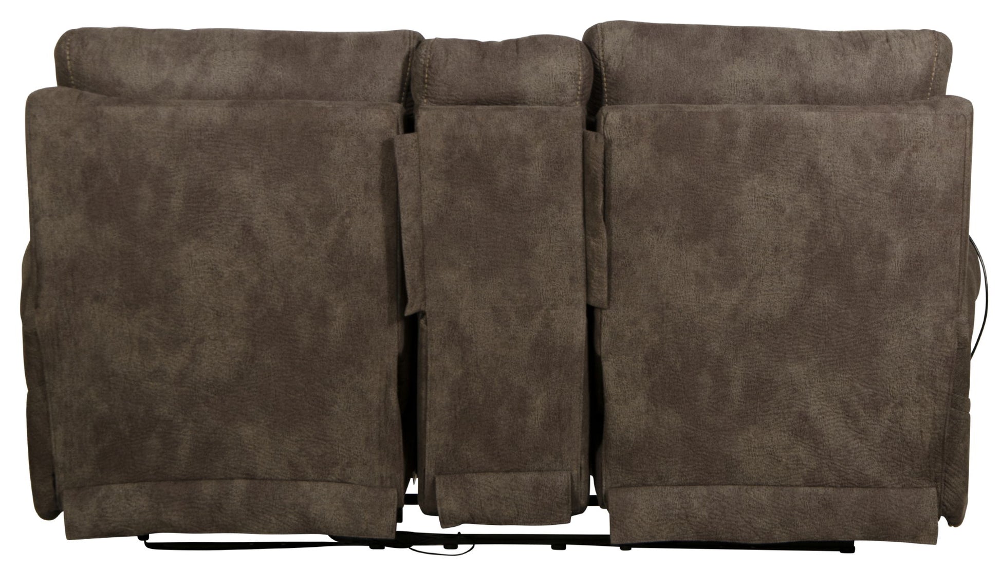 Tranquility - Power Headrest Power Lay Flat Reclining Cons Loveseat With CR3 Heat / Massage / Lumbar - Pewter - Hornell Furniture Outlet