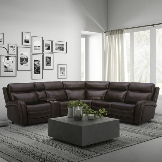 Blair - 6 Piece Sectional - Cognac - Hornell Furniture Outlet