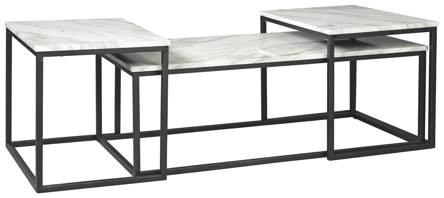 Donnesta - Gray / Black - Occasional Table Set (Set of 3) - Hornell Furniture Outlet