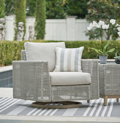 Seton Creek - Gray - Swivel Lounge With Cushion - Hornell Furniture Outlet