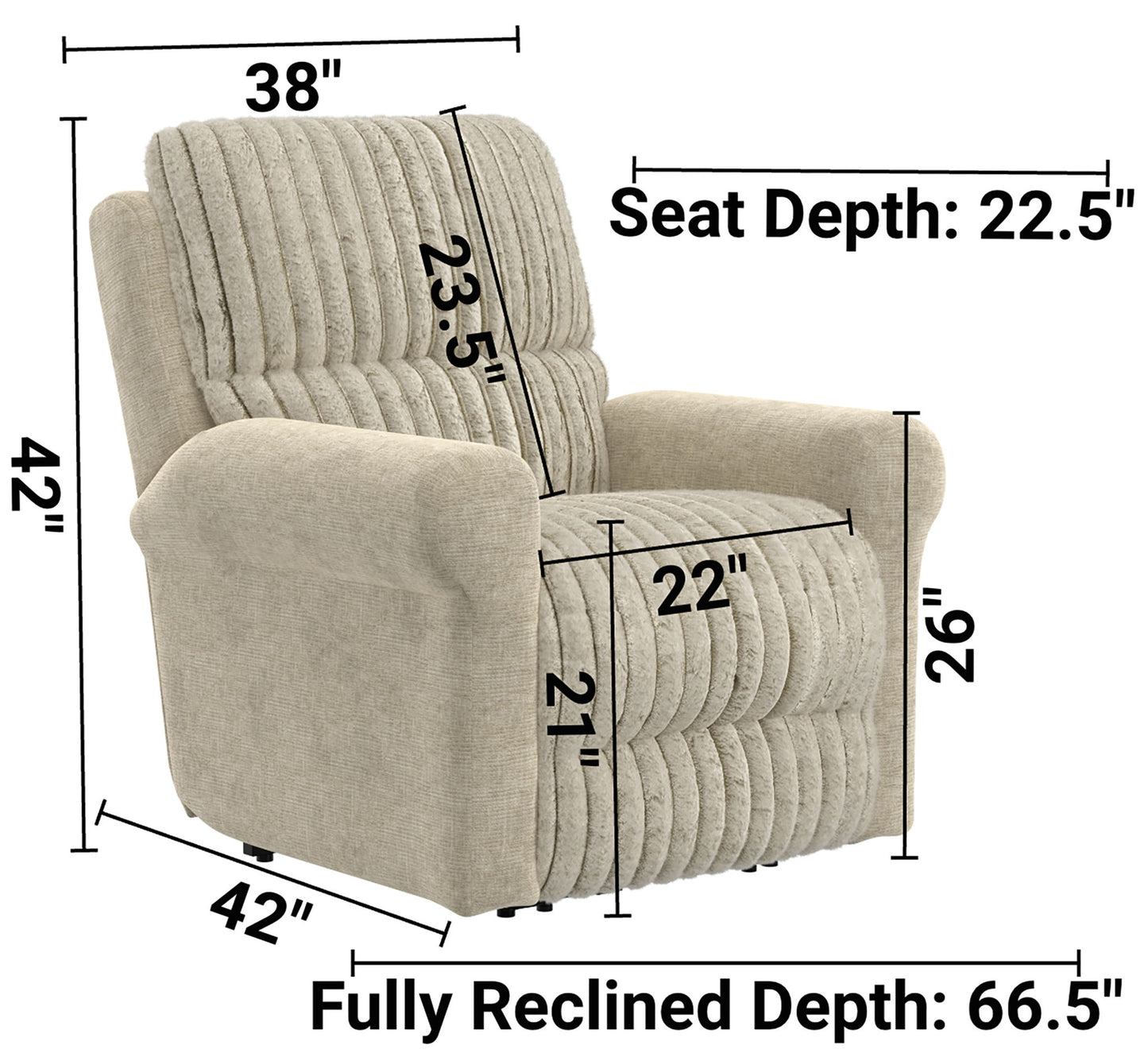 Foxy - Power Lay Flat Recliner With Zero Gravity - Hornell Furniture Outlet