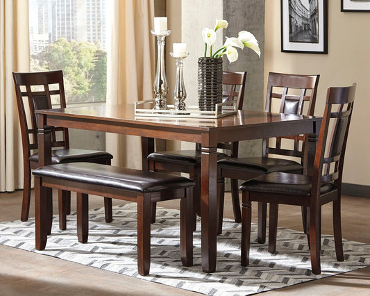 Bennox - Brown - Dining Room Table Set (Set of 6) - Hornell Furniture Outlet