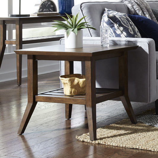 Ventura Blvd - Rectangular End Table - Dark Brown - Hornell Furniture Outlet