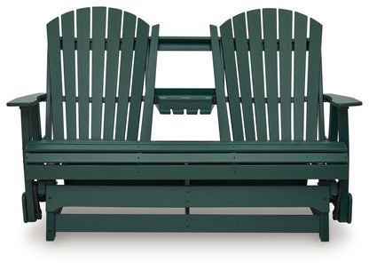 Shell Beach - Loveseat Glider - Green - Hornell Furniture Outlet
