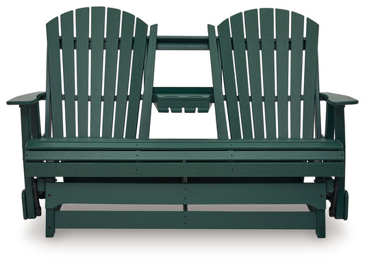 Shell Beach - Loveseat Glider - Green - Hornell Furniture Outlet