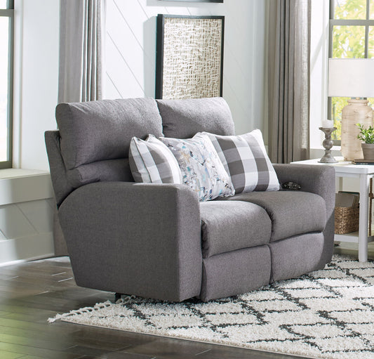 Searsport - Power Headrest Reclining Loveseat - Hornell Furniture Outlet