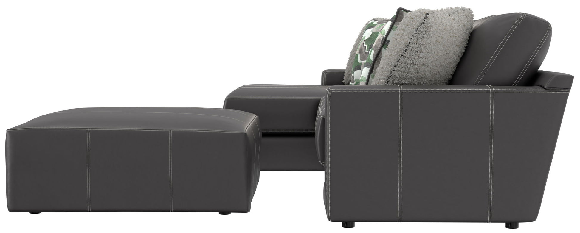 Minori - Italian Leather Sofa / Chaise And Cocktail Ottoman - Hornell Furniture Outlet