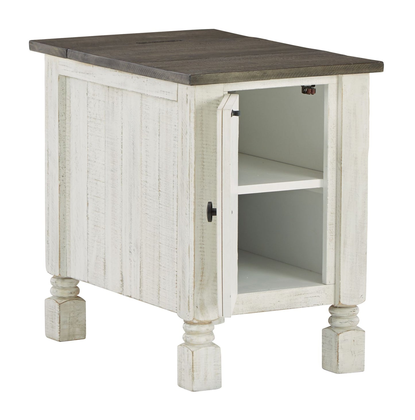 Havalance - White / Gray - Chair Side End Table - Hornell Furniture Outlet