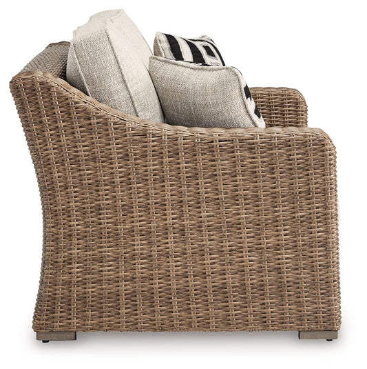 Beachcroft - Beige - Loveseat With Cushion - Hornell Furniture Outlet