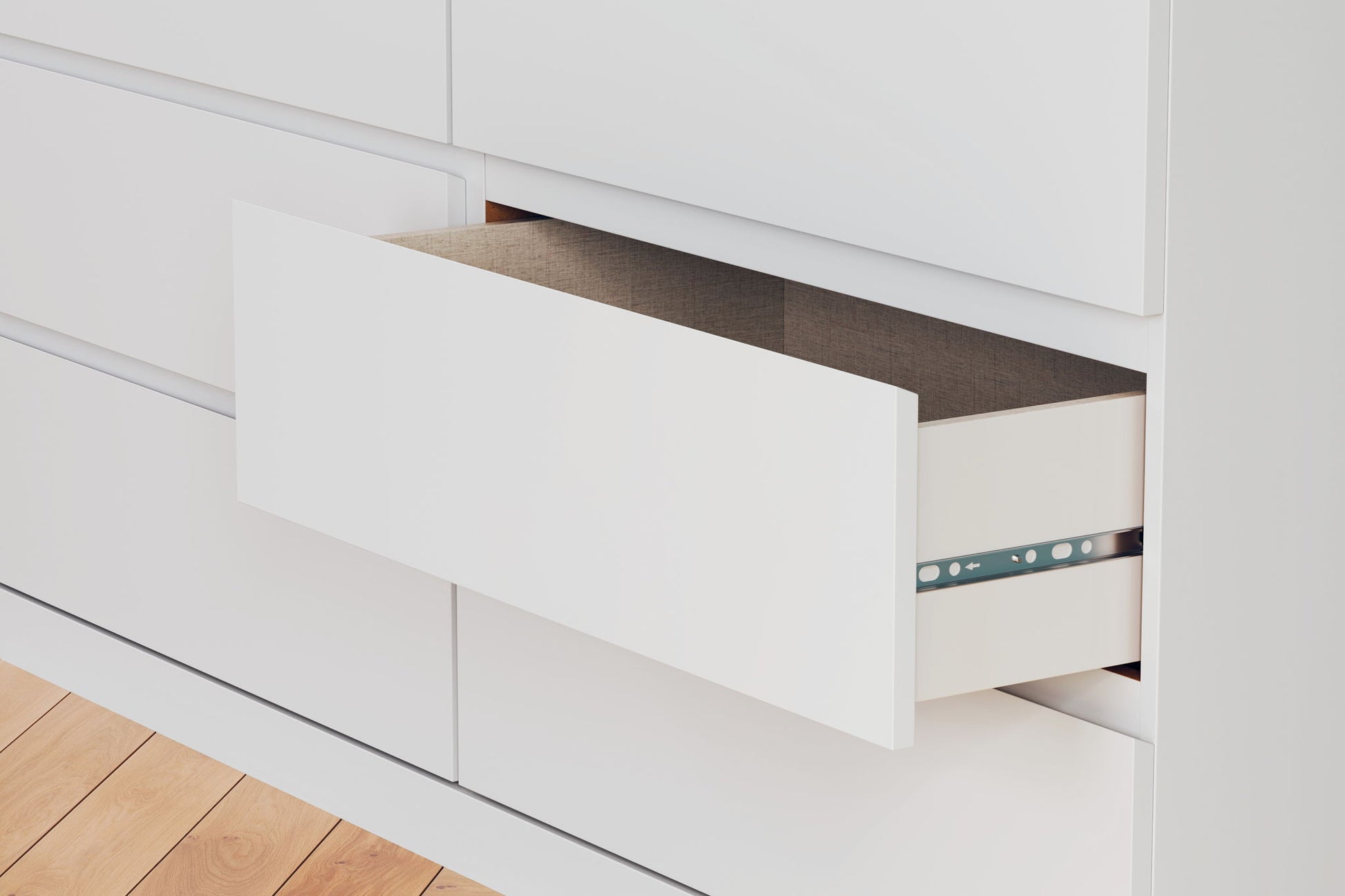 Onita - White - Six Drawer Dresser - Hornell Furniture Outlet