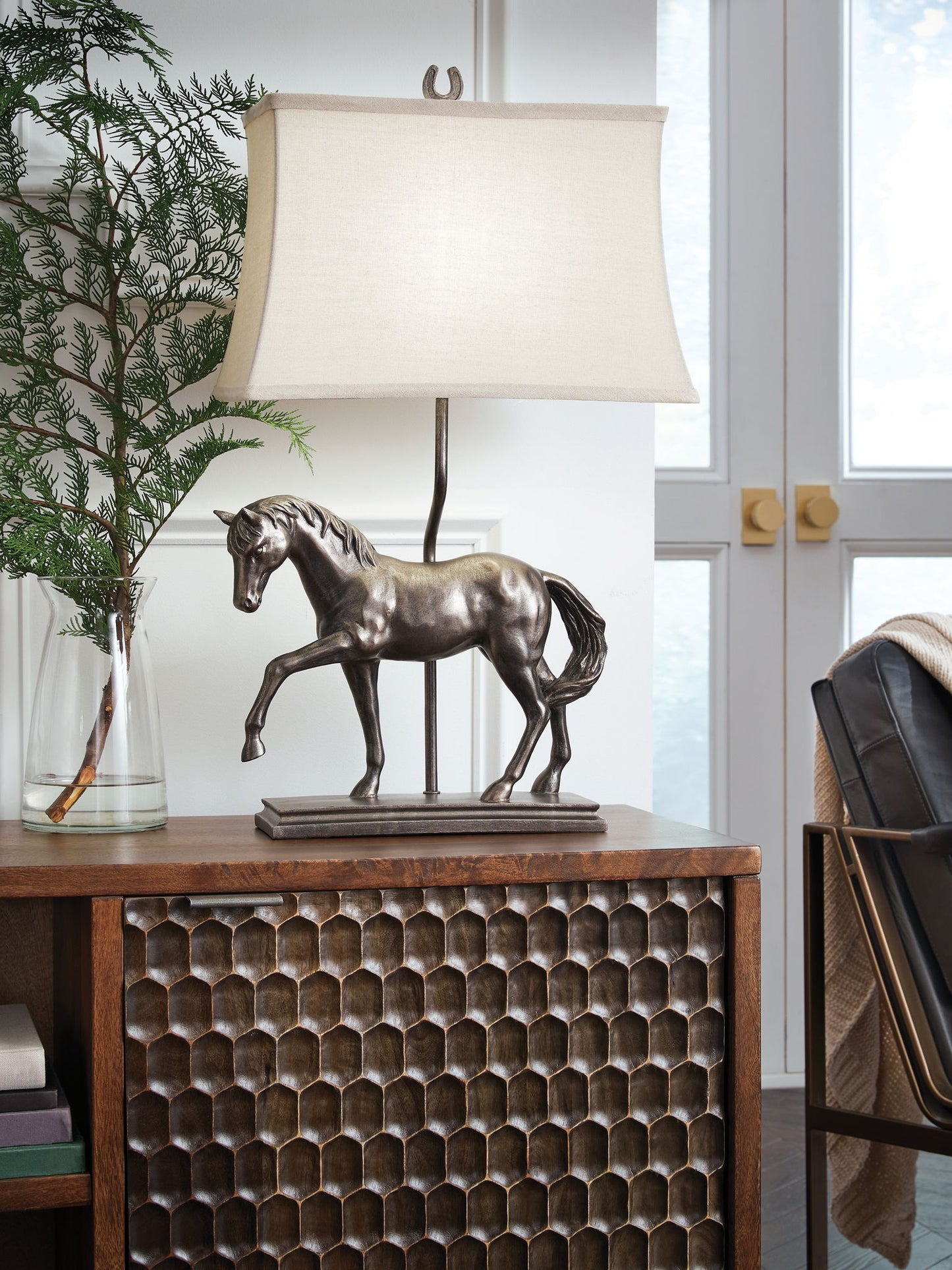 Sandorman - Bronze Finish - Poly Table Lamp - Hornell Furniture Outlet