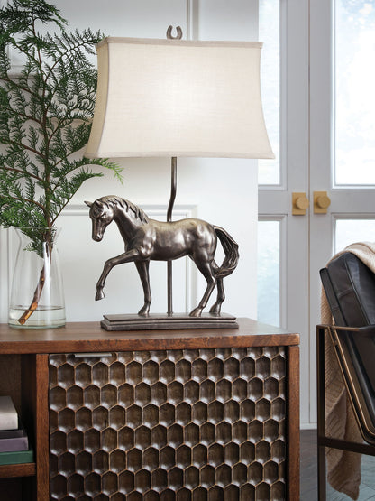 Sandorman - Bronze Finish - Poly Table Lamp - Hornell Furniture Outlet