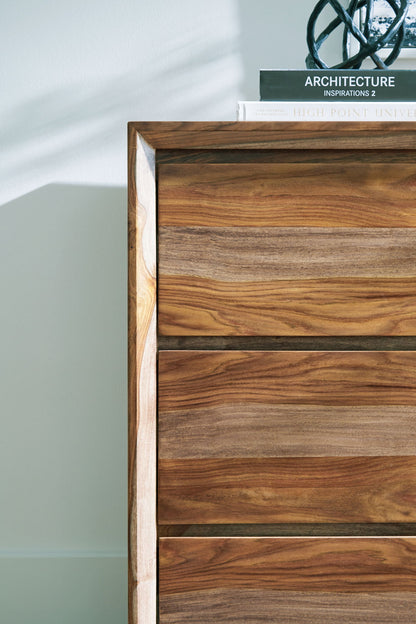 Dressonni - Brown - Dresser And Mirror - Hornell Furniture Outlet