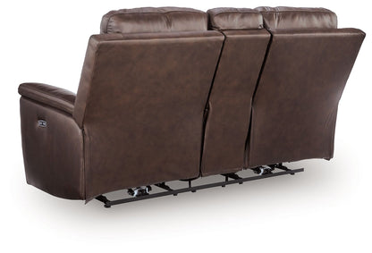 Bleckley - Power Reclining Loveseat With Console / Adjustable Headrest - Hornell Furniture Outlet