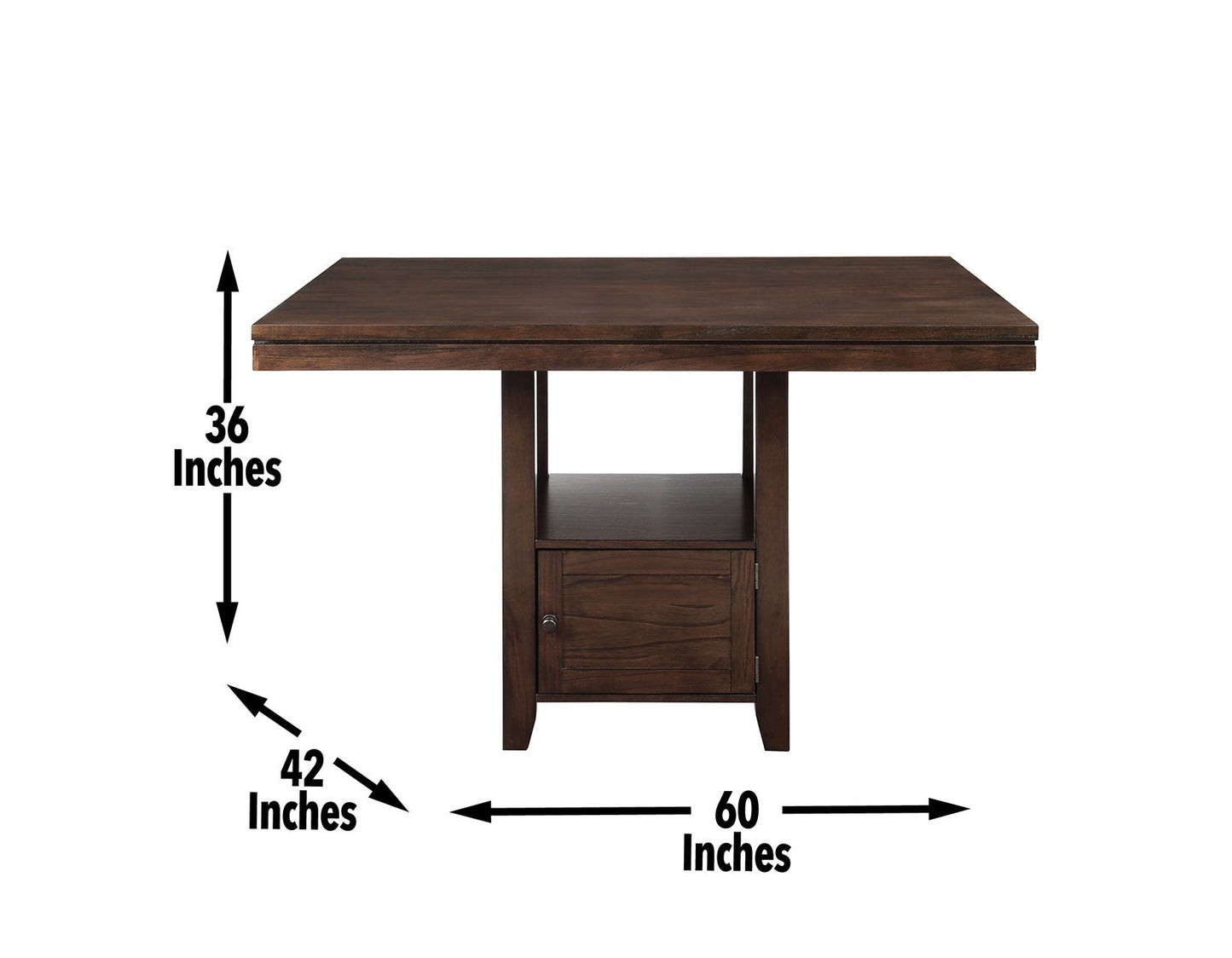Yorktown - Counter Table - Dark Brown - Hornell Furniture Outlet