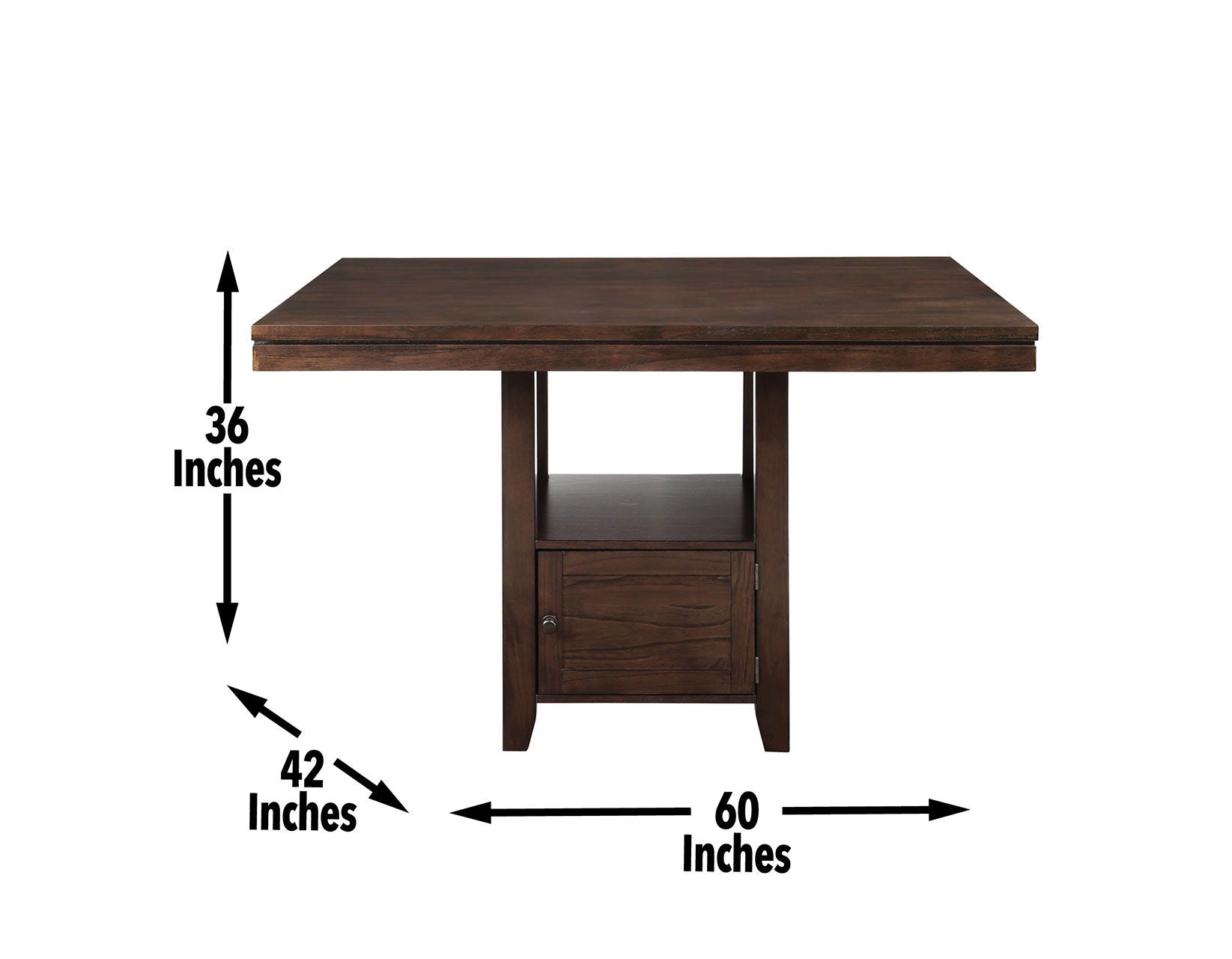 Yorktown - Counter Table - Dark Brown - Hornell Furniture Outlet