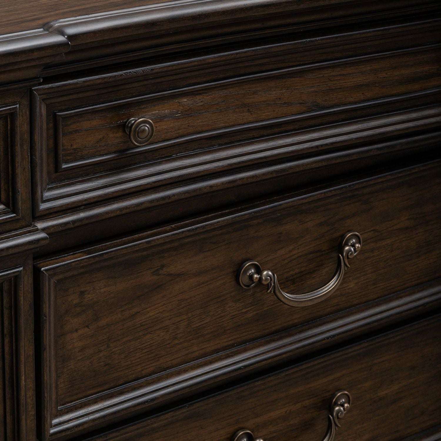 Provence Park - Dresser & Mirror - Brown - Hornell Furniture Outlet