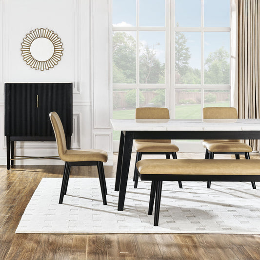 Vida Black - Dining Table Set - Hornell Furniture Outlet