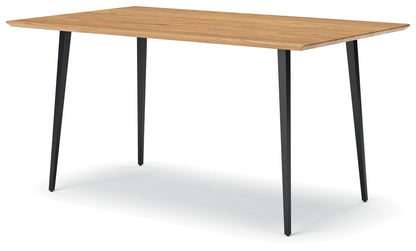 Gretlynn - Black / Natural - Rectangular Dining Room Table - Hornell Furniture Outlet