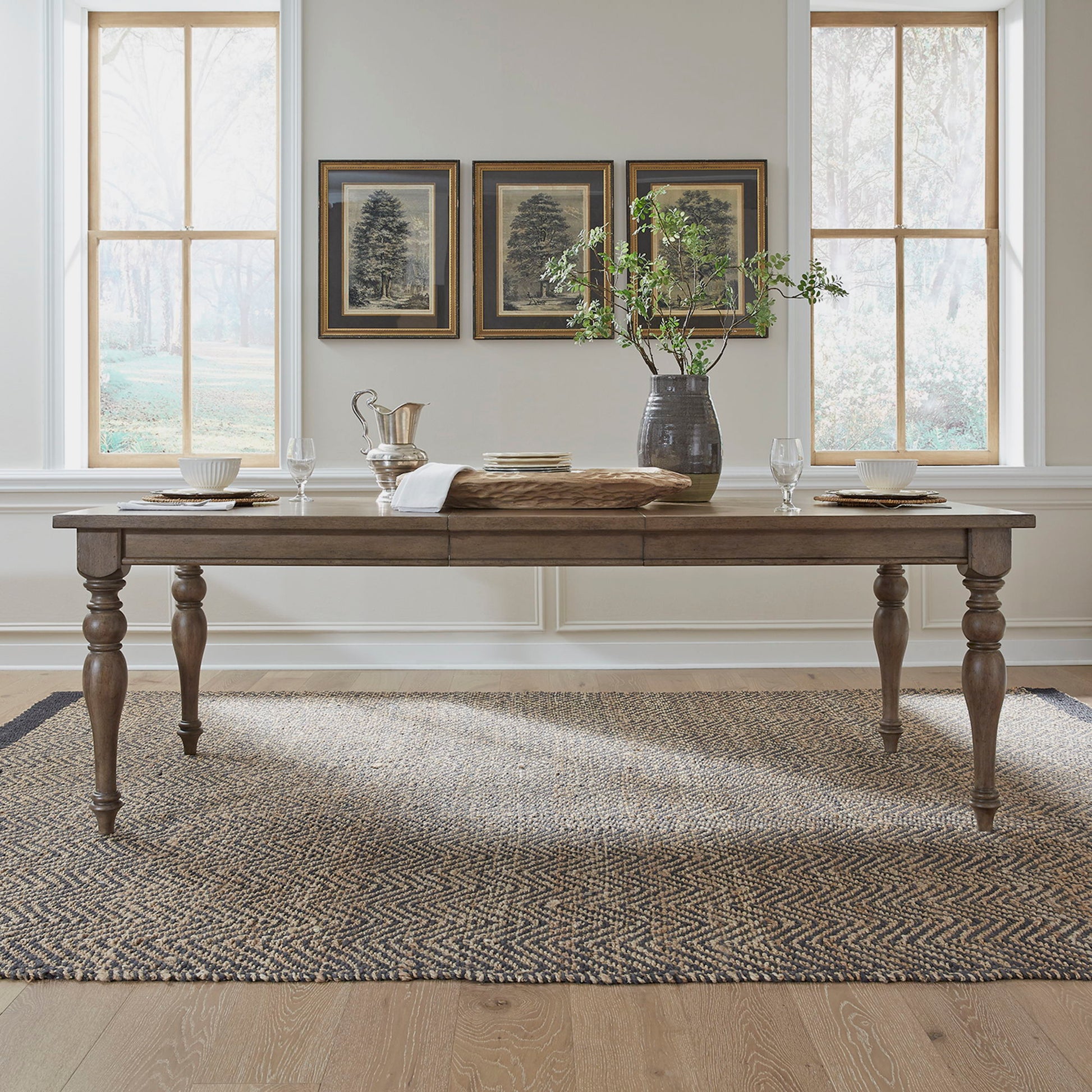 Americana Farmhouse - Wood Rectangular Leg Table - Light Brown - Hornell Furniture Outlet