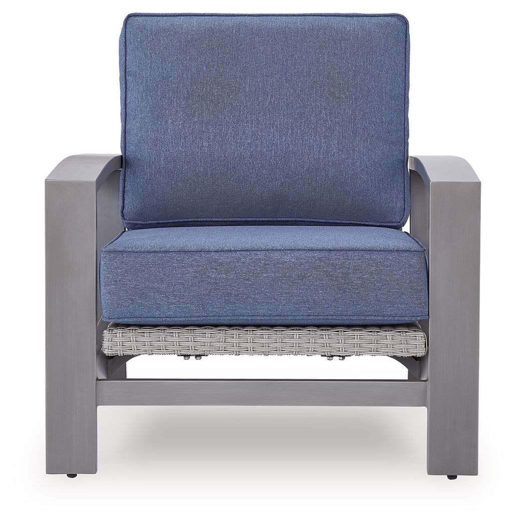 Half Moon Beach - Spring Lounge Chair - Blue / Gray - Hornell Furniture Outlet