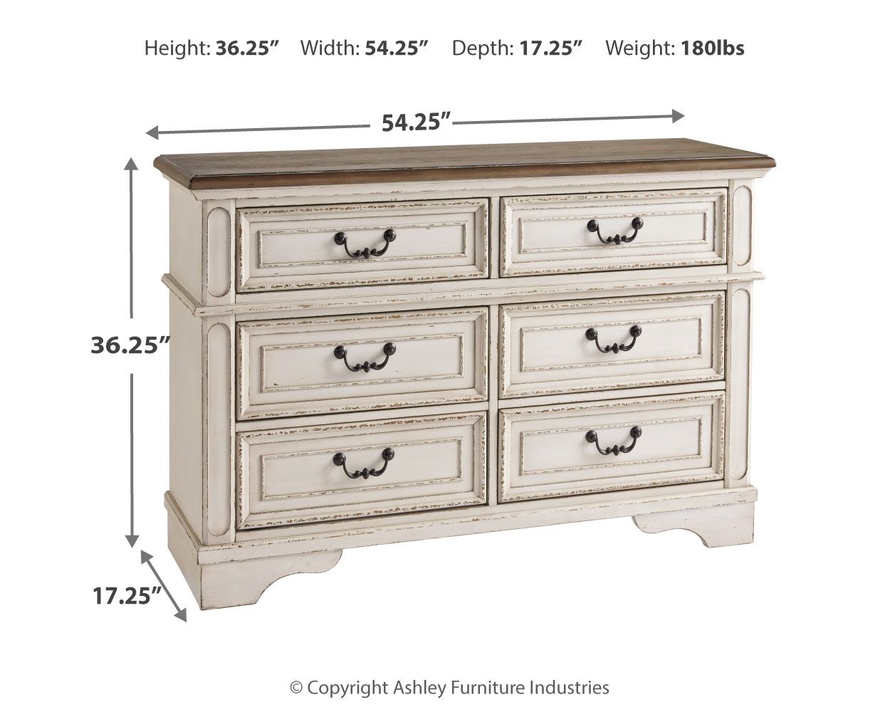 Realyn - Dresser, Mirror - Hornell Furniture Outlet