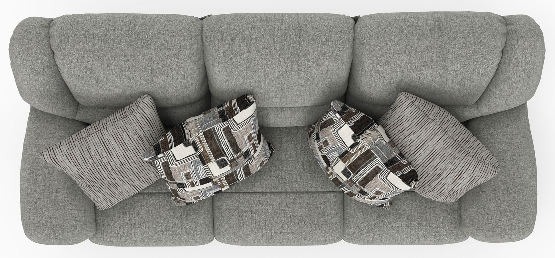 Trifecta - Sofa With 3 Recliners and Drop Down Table - Hornell Furniture Outlet