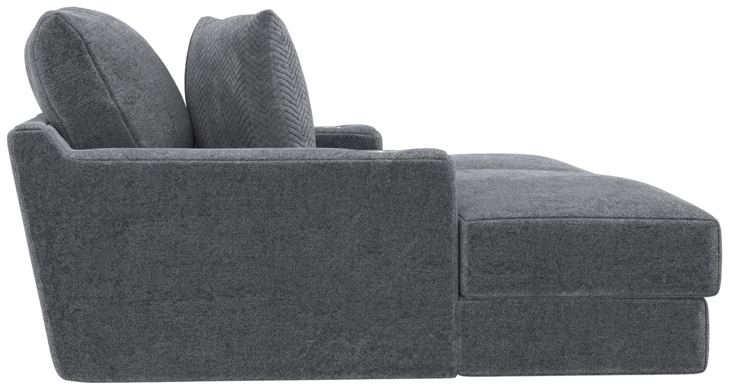 Cozy - 2 Piece Double Wide Chaise With USB Charging Ports - Hornell Furniture Outlet