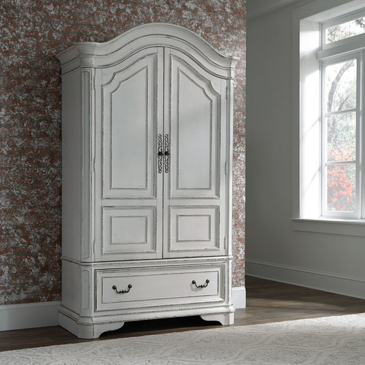 Magnolia Manor - Armoire - White - Hornell Furniture Outlet