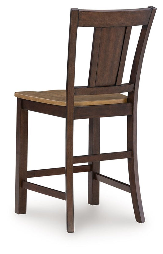 Rylandeen - Barstool (Set of 2) - Light Brown / Dark Brown - Hornell Furniture Outlet