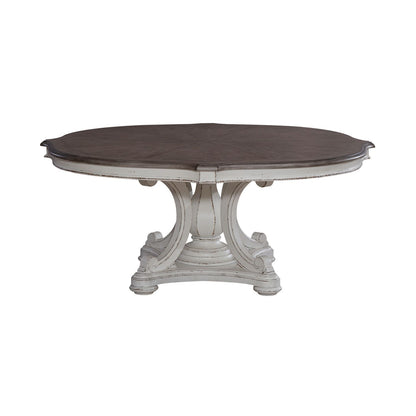 Magnolia Manor - Round Table - White - Hornell Furniture Outlet