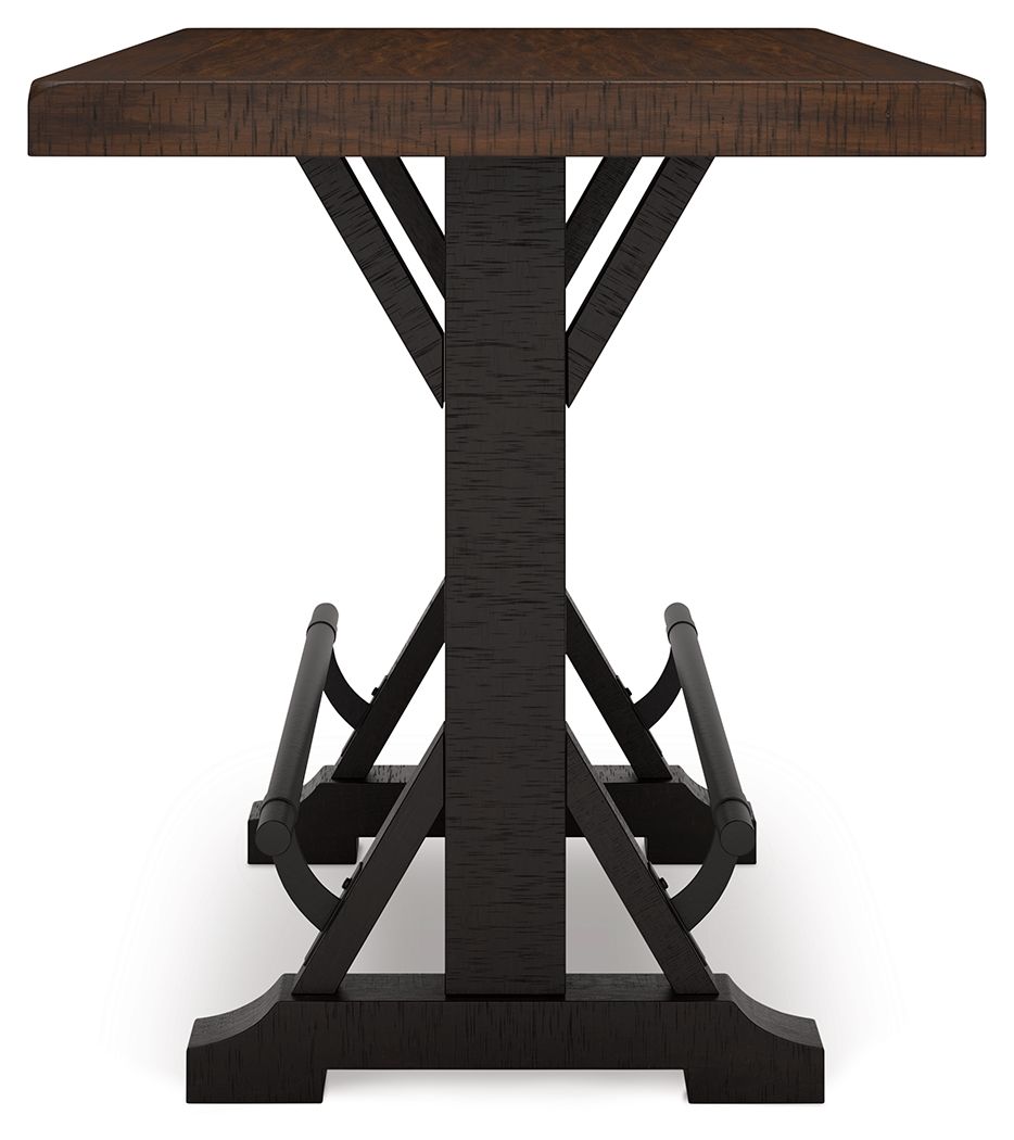 Valebeck - Rect Dining Room Counter Table With Wine Rack - Hornell Furniture Outlet