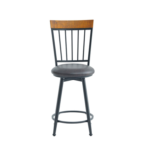 Tyler - Swivel Counter Chair (Set of 2) - Dark Gray - Hornell Furniture Outlet