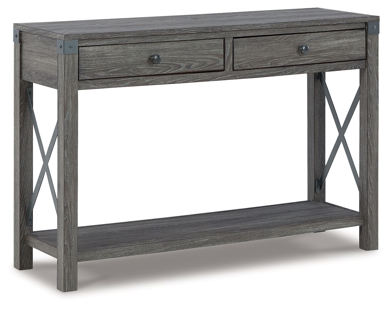 Freedan - Console Sofa Table - Grayish Brown - Hornell Furniture Outlet