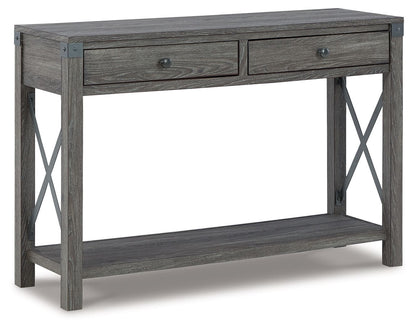 Freedan - Console Sofa Table - Grayish Brown - Hornell Furniture Outlet