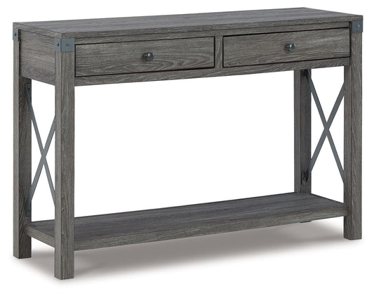 Freedan - Console Sofa Table - Grayish Brown - Hornell Furniture Outlet