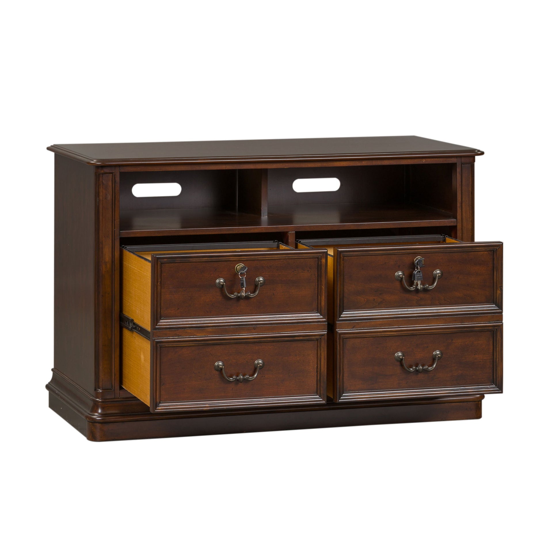 Brayton Manor - Jr Executive Media Lateral File - Dark Brown - Hornell Furniture Outlet