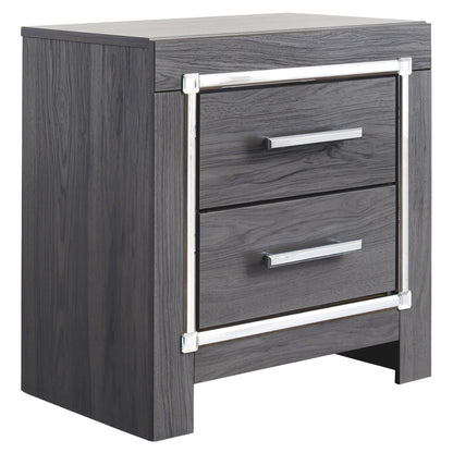 Lodanna - Gray - Two Drawer Night Stand - Hornell Furniture Outlet