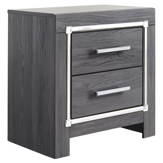 Lodanna - Gray - Two Drawer Night Stand - Hornell Furniture Outlet